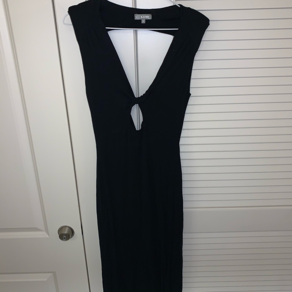 Sexy black cut out dress